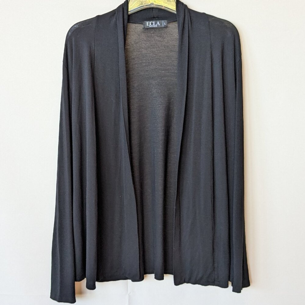 3/$15** Lightweight Black Open Front Cardigan